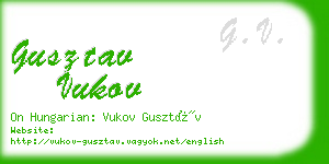 gusztav vukov business card